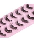 JIMIRE 3D Fluffy False Eyelashes 7 Pairs - Demi-wispies Natural Look Cat Eye Faux Mink Lashes 15MM D Curl Wispy Fluttery Eyelashes with Clear Band - Buy Online on SooperMarket.com