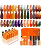 Lavender Violets 25 Pcs Gel Nail Polish Spreading Blossom Effect Blooming Gel Base Coat Glossy n Matte Top Coat Manicure Free Cat Eye Magnet Dotting Drawing Brush UV Nails Valentines Gifts for Women Secret Manor - Buy Online on SooperMarket.com