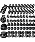 CLESDF 160 Pcs Plastic Cord Locks  Single Double Hole Spring Stop Toggle Stoppers for Drawstrings  Shoelaces  Bags  More  4 Styles Black 160pcs - Buy Online on SooperMarket.com