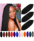 Afro Twist Hair 24 Inch 3 Packs Springy Afro Twist Hair Pre Fluffed Spring Twist Hair Pre Stretched Wrapping Hair for Soft Locs Hair Extensions (24 Inch (Pack of 3) 1B) 24 Inch (Pack of 3) 1B - Buy Online on SooperMarket.com