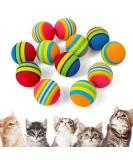 cobee Rainbow Cat Toy Ball 12 Pieces Large Cat Ball Toys 3.5 CM Interactive Cat Toy Ball Kitten Play Sports Chase Training Toy Ball - Buy Online on SooperMarket.com