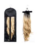 RJMBMUP 1 Pack Extra Long Hair Extension Holder Wig Storage Bag with Hanger Hairpieces Ponytail Bundles Storage Carrier Case for Store Style Hair Travel Hair Extensions Bag Black Color 1 pcs Extra-long Blcak - Buy Online on SooperMarket.com