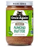Once Again Organic Crunchy Almond Butter 16oz - Lightly Toasted - Salt Free - USDA Organic, Gluten Free, Vegan - Paleo Friendly - Glass Jar - Buy Online on SooperMarket.com