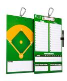 Elite Dry Erase Baseball Coaches Clipboard | Double-Sided Marker Board - Buy Online on SooperMarket.com