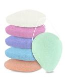 Linkidea 6 Pack Konjac Facial Sponges for Deep Cleansing and Exfoliating - Gentle Face & Body Scrubber for Makeup & Shower - Buy Online on SooperMarket.com