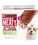 Purina Moist & Meaty Steak Flavor Adult Dry Dog Food Steak 36 Count (Pack of 1) - Buy Online on SooperMarket.com