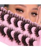 JIMIRE Mink Lashes Fluffy Cat Eye Lashes Wispy 6D Volume False Eyelashes Look Like Extensions Thick Soft Curly Fake Lashes 7 Pairs Pack 18MM Mink Fluffy - Buy Online on SooperMarket.com