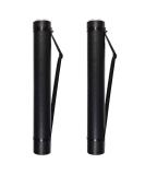 2-Pack Extendable Poster Tubes Expand from 24.5 to 40 with Shoulder Strap | Carry Documents, Blueprints, Drawings and Art | Black Portable Durable Round Storage Cases with Lids and Labels large Black - Buy Online on SooperMarket.com