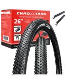 Chao YANG 26x1.95 Mountain Bike Tire Replacement Kit - Dual Compound 2C-MTB Tires with Double Tread Puncture Protection - 2-Pack for On/Off Road Use - Buy Online on SooperMarket.com