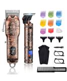 Suttik Professional Cordless Hair Clippers and Trimmers Set for Men - Rose Gold Beard Trimmer & Hair Cutting Kit - Buy Online on SooperMarket.com