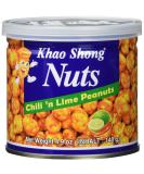 Khao Shong Chili 'N Lime Peanuts peanuts covered with chili & lime crisp nuts in the fruity-sharp dough coat artificial snack (1 x 140 g can) peanuts with chilli & lime 140 g (1 Pack) - Buy Online on SooperMarket.com