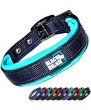 Black Rhino Comfort Collar - Super Soft Neoprene Dog Collar for All Breeds | Adjustable Reflective & Weatherproof | Aqua/Gray Medium - Buy Online on SooperMarket.com