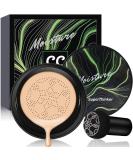 Air Cushion CC Cream Mushroom Head Foundation, SuperThinker Moisturizing BB Cream Makeup Long Lasting Matte Concealer (1 PCS/Natural) #02 Natural - Buy Online on SooperMarket.com