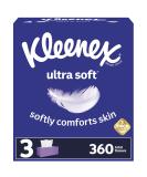 Kleenex Ultra Soft Facial Tissues, Soft Facial Tissue, (360 Total Tissues), 120 Count (Pack of 3) - Buy Online on SooperMarket.com