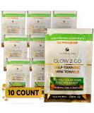 Organic Self Tanning Towels Set of 10 - Fair to Medium Tone | Face & Half Body Sunless Tan | Streak-Free Formula - Buy Online on SooperMarket.com