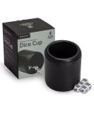 Yellow Mountain Imports Premium Padded Leatherette Dice Cup with 5 (14mm) 6-Sided Dice Set - Buy Online on SooperMarket.com