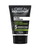 L'Oreal Paris Men Expert Face Wash Pure Charcoal Glycerin and Salicylic acid - Blackhead Cleanser for Men 100 ml (Pack of 1) - Buy Online on SooperMarket.com