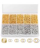 4600Pcs Silver and Gold Jump Rings with Open/Close Tools for Jewelry Making and Necklace Repair (Assorted Sizes) Silver & Gold - Buy Online on SooperMarket.com