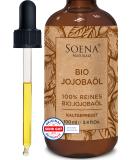 100% organic jojoba oil cold pressed under 20 C |For hair skin nails - 100% pure & natural |Facial oil - streamlining body oil |Anti -aging for elastic skin - vegan |Moisture care - for cosmetics 100 ml (1 -pack) - Buy Online on SooperMarket.com