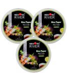 Lyan Mekong River Banh Trang Vietnamese Rice Paper Round 22cm - 300g - Pack of 3 | Gluten-Free | Vegan | Halal | 100% Natural Rice Paper 300g (Pack of 3) - Buy Online on SooperMarket.com