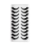 Shop 3D False Lashes - Handmade Natural Look Fluffy Strip Lashes | 10 Pairs Multipack - Buy Online on SooperMarket.com