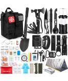 Survival Kit, 250Pcs Survival Gear First Aid Kit with Molle System Compatible Bag and Emergency Tent, Emergency Kit for Earthquake, Outdoor Adventure, Camping, Hiking, Hunting, Gifts for Men Women A-Black - Buy Online on SooperMarket.com