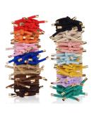 56-Piece Knotted Hair Ties - Ponytail Holders for Women & Girls in 14 Colors - Buy Online on SooperMarket.com