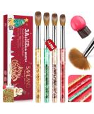 Saviland Christmas Acrylic Nail Brush Set - 4PCS Nail Art Brushes for Acrylic Powder & Liquid Monomer - Glitter Nail Art Tool for Manicure - Women's Gift Set (Size 6/10/12/14) - Buy Online on SooperMarket.com