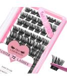 Cluster Lashes 72 Pcs Lash Clusters DIY Eyelash Extension Individual Lashes Into You-02 D-8-16 mix Thin Band Easy to Apply at home Lashes 8-16 mix Into You-02 - Buy Online on SooperMarket.com