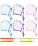 6-Piece Highlight Hair Cap Set with Needles | Salon Hair Coloring & Highlighting Dye Cap Kit | Hairdressing Tool in Purple, Blue, Pink - Buy Online on SooperMarket.com