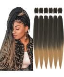 Xusuperb Pre-Stretched Braiding Hair - Ombre Blonde 26 inch Extensions | 6 Packs Soft Yaki-Textured Kanekalon Hair for Easy Braids (T1B/27#) - Buy Online on SooperMarket.com