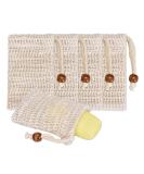Vtrem Sisal Soap Saver Bags - 5 Pack Natural Exfoliating Pouches for Bar Soap | Soft Mesh Net Drawstring for Shower & Drying - Buy Online on SooperMarket.com