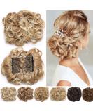 Dark Black Messy Curly Wavy Hair Extensions Bun Piece Up Do Drawstring Ponytail Clip in Comb Chignon - Buy Online on SooperMarket.com