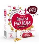 The Happy Snack Company roasted fava beans red pepper and chilli taste healthy snacks protein -rich gluten -free delicious snacks vegan 105 calories 25 g portion pack with 20 pieces of red pepper and chilli flavor 25 g (20 pack) - Buy Online on SooperMarket.com
