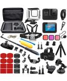 BMUUPY GoPro Hero 8 Black Accessories Kit - Waterproof Housing Case, Filter, Lens Screen, Chest Strap, Bike & Car Mount Set - Buy Online on SooperMarket.com