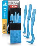 Buy Bluepet 3 Set Tick Hooks - Effective Tick Remover for Dogs Cats Horses & Humans | Alternative to Tick Tweezers | Includes Tick Lever & Bag - Buy Online on SooperMarket.com