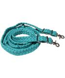 CHALLENGER Horse Braided Poly Nylon Roping Western Barrel Reins Tack Turquoise 60753 - Buy Online on SooperMarket.com