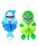 2 Pcs Bath Loofahs Kids Toddler Body Loofahs Cute Cartoon Kids Loofah Kid Bath Sponges Loofah Bath Pouf Body Scrubber Mesh Loofah Sponges for Children Shower Washing Exfoliating (Animal) - Buy Online on SooperMarket.com