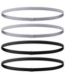 Elastic Sports Headbands - Thick Non-Slip 4 Pack for Women & Men | Durable Comfortable & Stylish - Buy Online on SooperMarket.com