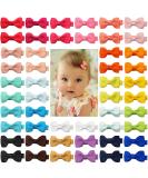 50 Pieces 25 Colors in Pairs Baby Girls Fully Lined Hair Pins Tiny 2" Hair Bows Alligator Clips for Girls Infants Toddlers - Buy Online on SooperMarket.com