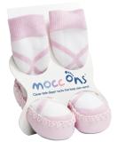 Mocc Ons Washable Leather Sole Slipper Socks 18-24 Months Ballerina - Buy Online on SooperMarket.com