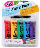 Tulip Soft Fabric Paint Primary 0.9oz (Pack of 5) - Multicolor - 4oz Total - Buy Online on SooperMarket.com