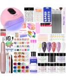 DouborQ Acrylic Nail Kit with Electric Nail Drill Nail Lamp U V Nail Dryer Light Manicure Pen False Nail Tips Starter Set Acrylic Nail Art Supplies for Beginner with Everything (MT20-12) - Buy Online on SooperMarket.com