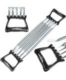 Sporttrend 24 Profi Expander black | Resistance band 5-way adjustable with removable steel springs resistance up to 30kg - Buy Online on SooperMarket.com