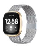 Stainless Steel Mesh Band for Fitbit Versa 3, Sense, Versa 4 - Small Silver - 5.5-7.5 - Buy Online on SooperMarket.com