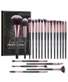 20-Piece Professional Makeup Brush Set | Travel Kabuki & Eyeshadow Brushes in Gift Box - Best for Makeup Lovers - Buy Online on SooperMarket.com