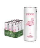 Buy Ac o Pink Grapefruit Organic Drink | 12-Pack 250ml Cans | Low-Calorie Vegan Energy Alternative | Eco-Friendly & Bio-Certified - Buy Online on SooperMarket.com