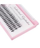 Grafting False Eyelashes 60pcs 0.07 C Curl 6D Wave Individual Silk Extension Mink Black Handmade - 12mm - Buy Online on SooperMarket.com