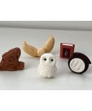 Harry Potter Cake Toppers Set - Kids Magical Wizard Birthday Cake Decoration Supplies - Hedwig Owl Snitch Hogwarts Notebook Snoring Hat Platform Badge - Comes with an Logo as Extra Gift - 5 Pcs - Buy Online on SooperMarket.com