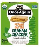 Organic Peanut Butter Graham Cracker Sandwiches - Gluten Free & Non-GMO - Vegan & Kosher - 8 Pack Box - Buy Online on SooperMarket.com